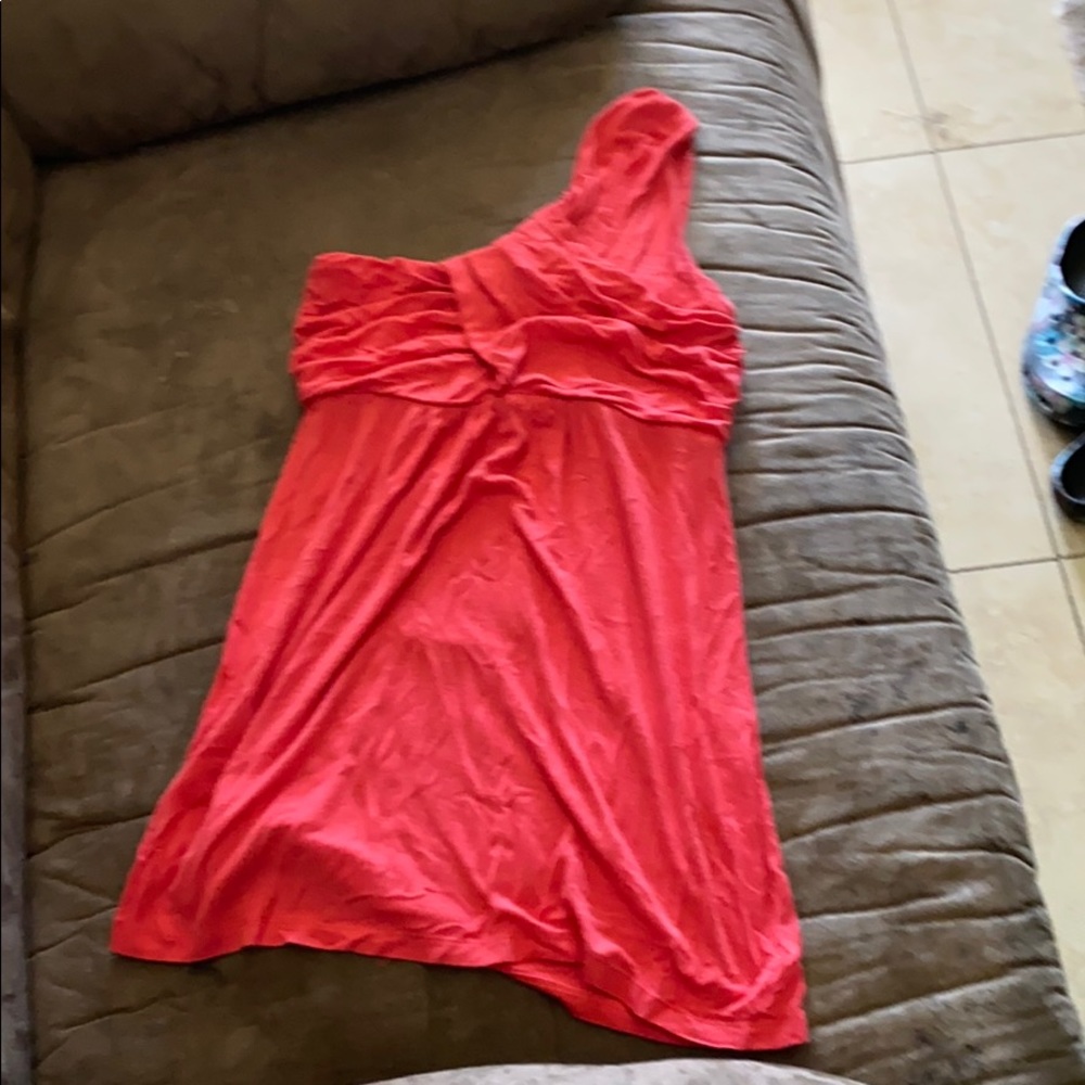 Coral One shoulder top